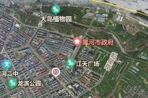 黑河市地图