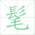 髦笔顺